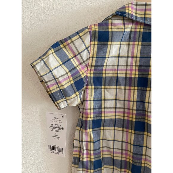 Brand New Kids Carter's Plaid Button Up Shirt 18 Months - Picture 5 of 5